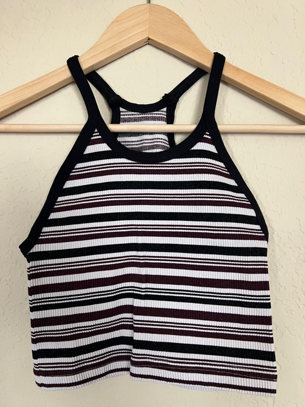 Free People FP Movement Happiness Runs Striped Crop Tank / Sports Bra Size XS/S